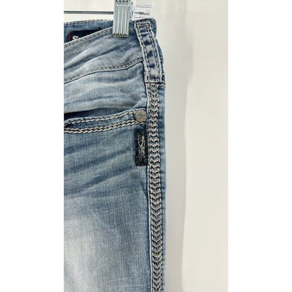 Silver Suki low rise  Boot Cut super stretch contrasting stitching Y2K size 28 - Picture 9 of 9